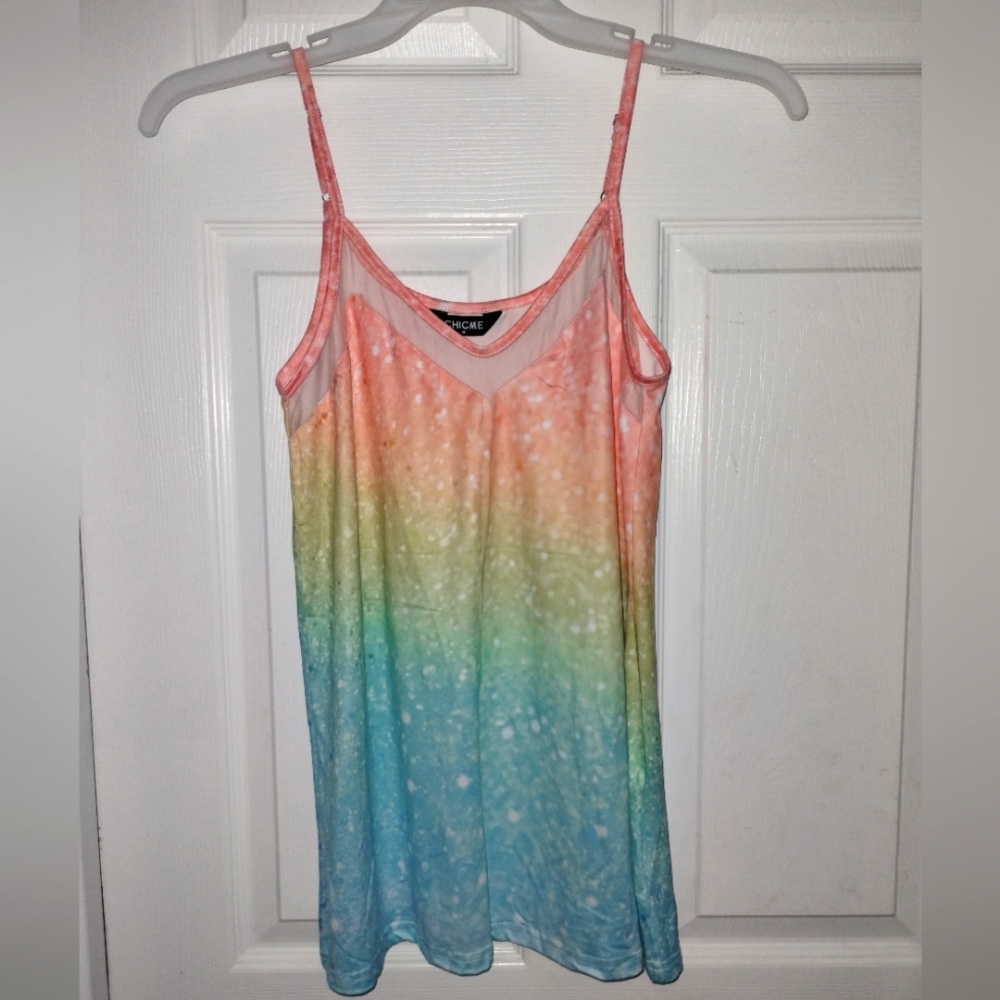 🩵💛🩷FREE W PURCHASE🩷💛🩵Chic Me rainbow tank top